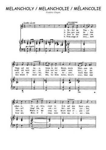 Frederic Chopin - Melancolie